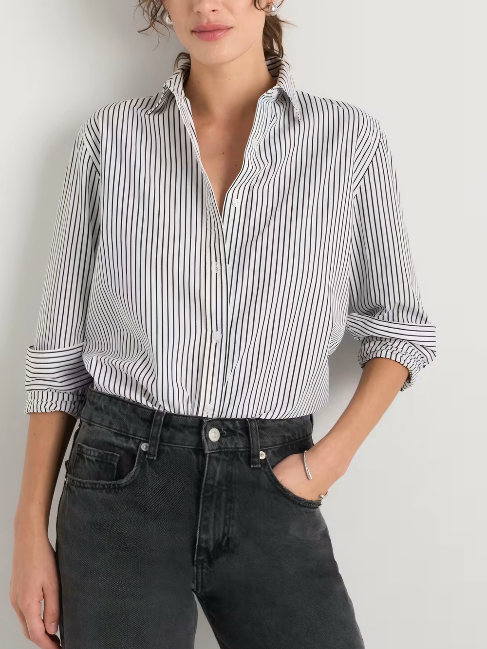 Brooks Brothers 346 Women’s Size 4 Striped Non-Iron Cotton Button Down Shirt